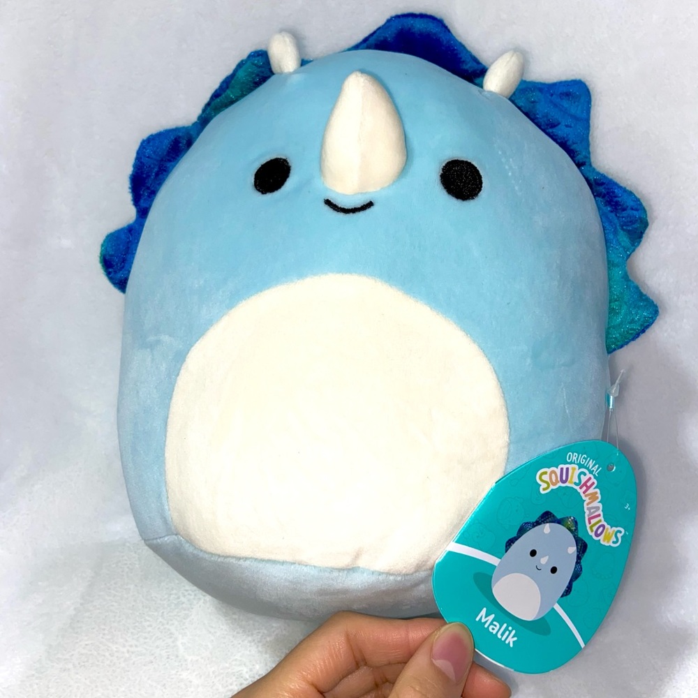 8” Malik The Triceratops Squishmallow Stuffed Plush